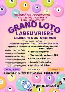 Photo du loto Loto Bingo Raid Humanitaire