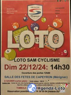 Photo du loto Loto bingo sam cyclisme