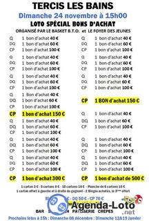 Photo du loto Loto Bingo Spécial Bons d'achat