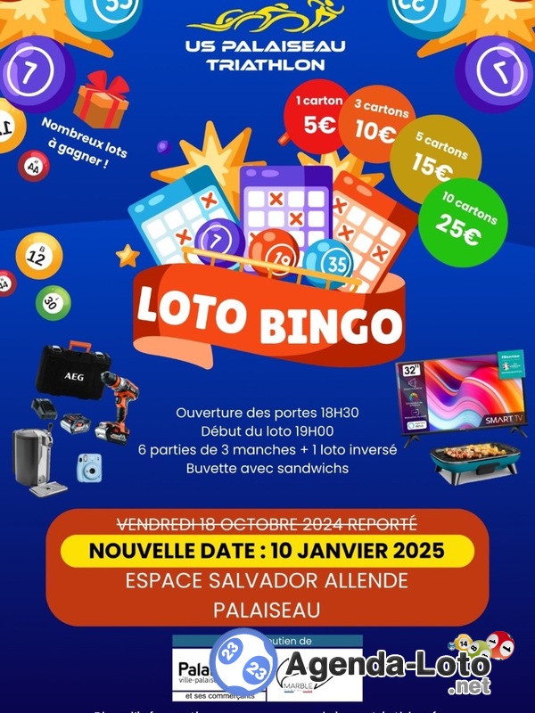 Loto Bingo - US Palaiseau Triathlon