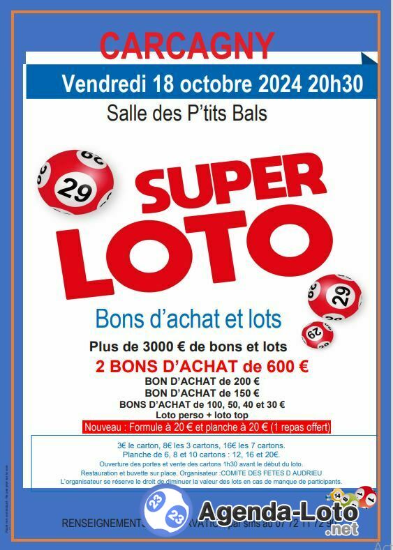 loto bons d achat et lots