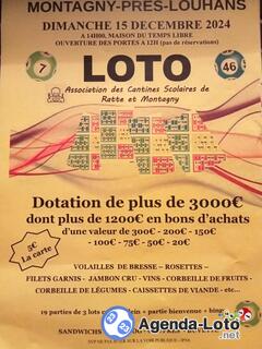 Photo du loto Loto des cantines scolaires de Ratte et Montagny