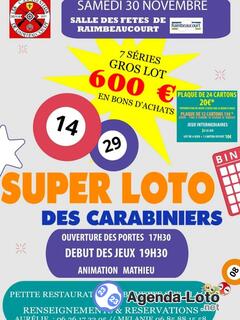 Photo du loto Loto des carabiniers