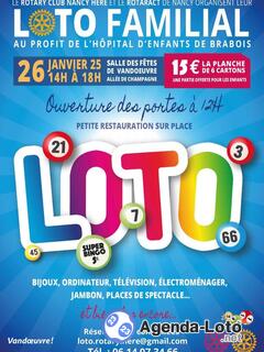 Photo du loto Loto caritatif au profit de l’Hôpital d’Enfants de Brabois