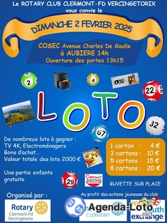 Photo du loto Loto caritatif du Rotary Club Clermont-Fd Vercingétorix