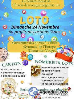 Photo du loto Loto centre social secteur ados