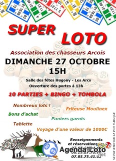 Photo du loto Loto des chasseurs arcois