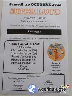 Photo du loto Loto a chateauneuf salle entrepot animation ciriane ou.ludo