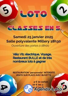 Photo du loto Loto des classes en 5