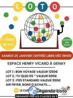 Photo du loto Loto des classes en 5 de genay