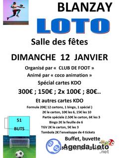 Photo du loto loto ' club de foot animé par coco animation'