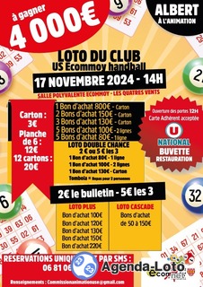 Photo du loto Loto Club de handball Écommoy