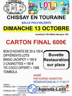 Photo du loto Loto Club de l amitié de Chissay animé par Karine final 600