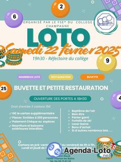 Photo du loto Loto collège Champagne