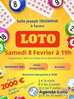 Photo du loto LOTO Collège Notre Dame de Bel Air