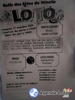 Photo du loto Loto comité des fêtes de nibelle