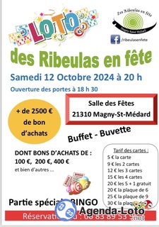 Photo du loto Loto comité des fêtes des ribeulas en fêtes