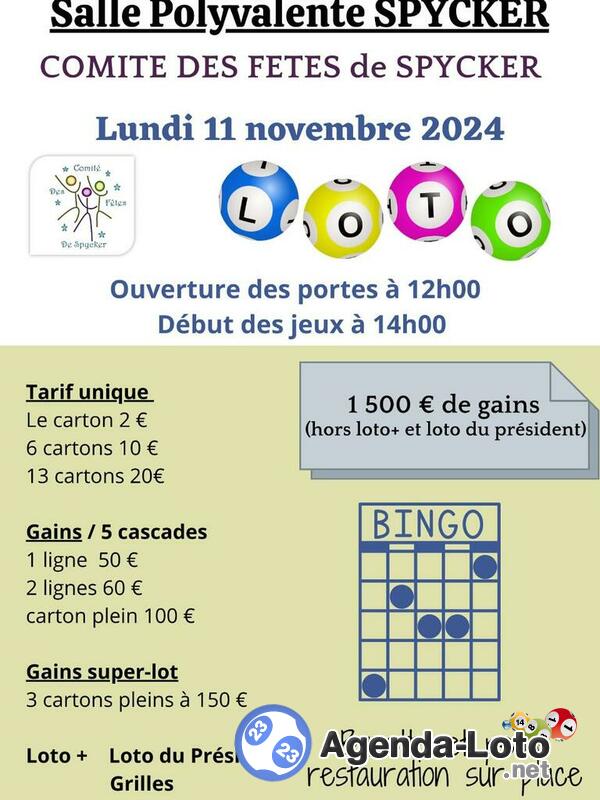 Loto Comité fêtes de Spycker