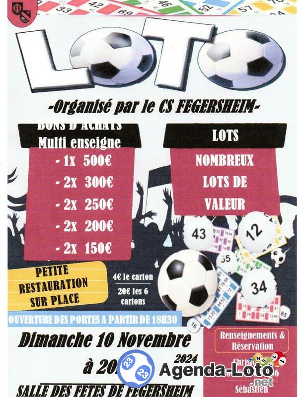 Loto cs fegersheim anime par christophe