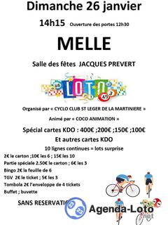 Photo du loto loto'cyclo club st leger ,animé par coco animation'