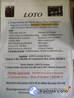 Photo du loto Loto des Cyclopes fléchettes