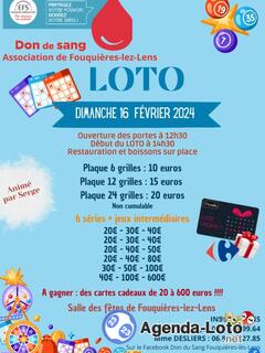 Photo du loto Loto des donneurs de sang