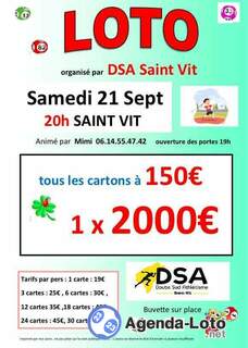 Photo du loto Loto dsa saint vit