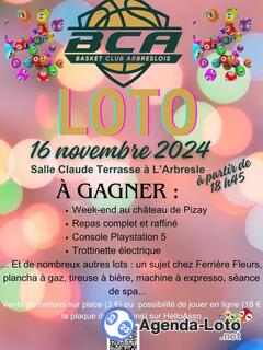 Photo du loto Loto du basket club arbreslois