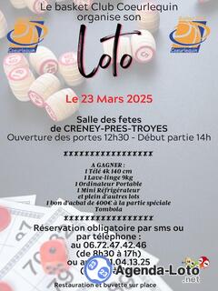 Photo du loto Loto du basket Club Coeurlequin