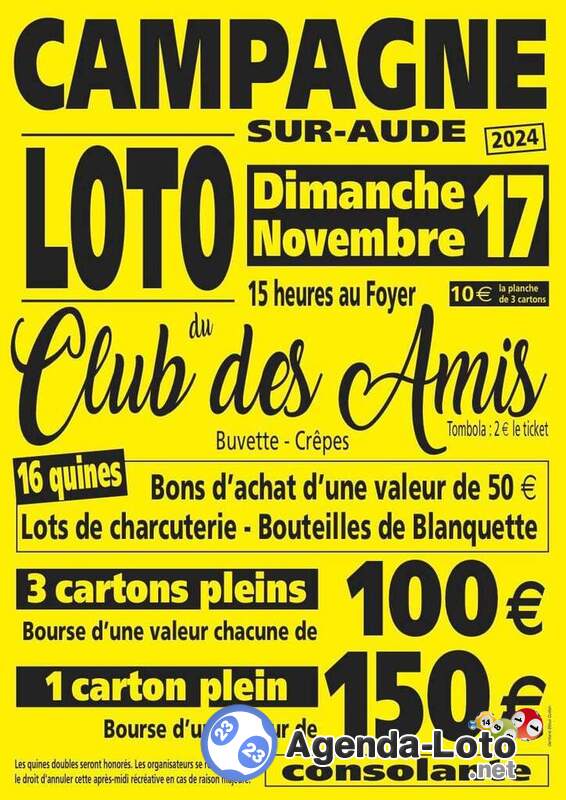 Loto du Club des Amis