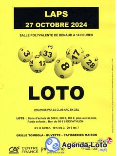 Photo du loto Loto du Club Arc En Ciel