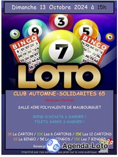 Photo du loto Loto du Club Automne-Solidarites 65