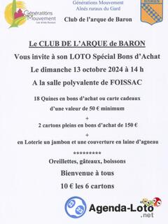 Photo du loto loto du Club dd l'Arque