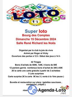 Photo du loto Loto du club La Joie de Vivre animé par Roger et Vicky