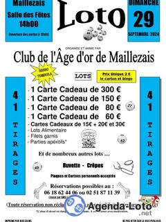 Photo du loto Loto Du Club de l'Âge d'or de Maillezais