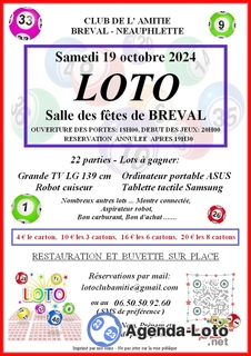 Photo du loto loto du club de l'amitié de breval