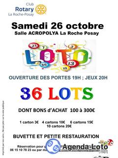 Photo du loto LOTO du Club Rotary La Roche Posay