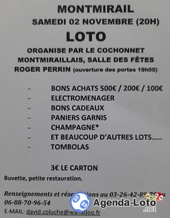 Photo du loto Loto du cochonnet montmiraillais