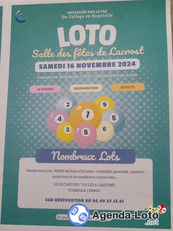 Loto du college en bagatelle