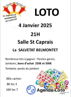 Photo du loto Loto du comité des fêtes