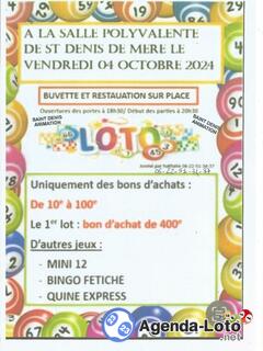 Photo du loto LOTO du Comité des fêtes