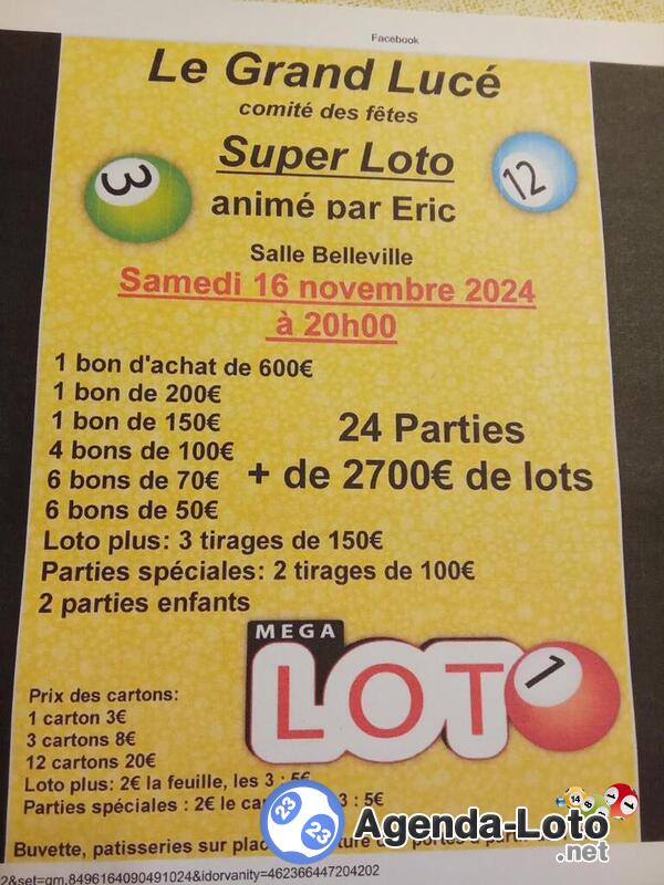 Loto du comité des fêtes ani par ERIC