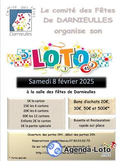 Photo du loto Loto du comité des fêtes de Darnieulles