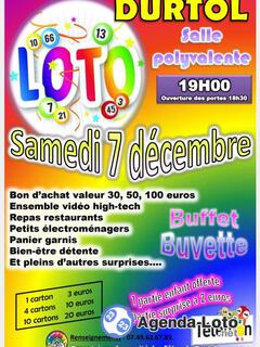 Photo du loto Loto du comité des fêtes de durtol