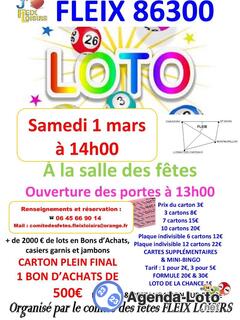 Photo du loto Loto du comité des fêtes fleix loisirs