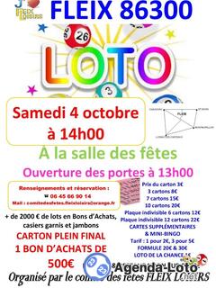 Photo du loto Loto du comité des fêtes fleix loisirs