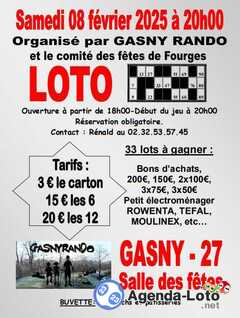 Photo du loto Loto du comité des fêtes de Fourges et GasnyRando