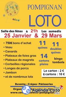 Photo du loto Loto du Comité des fêtes de Pompignan