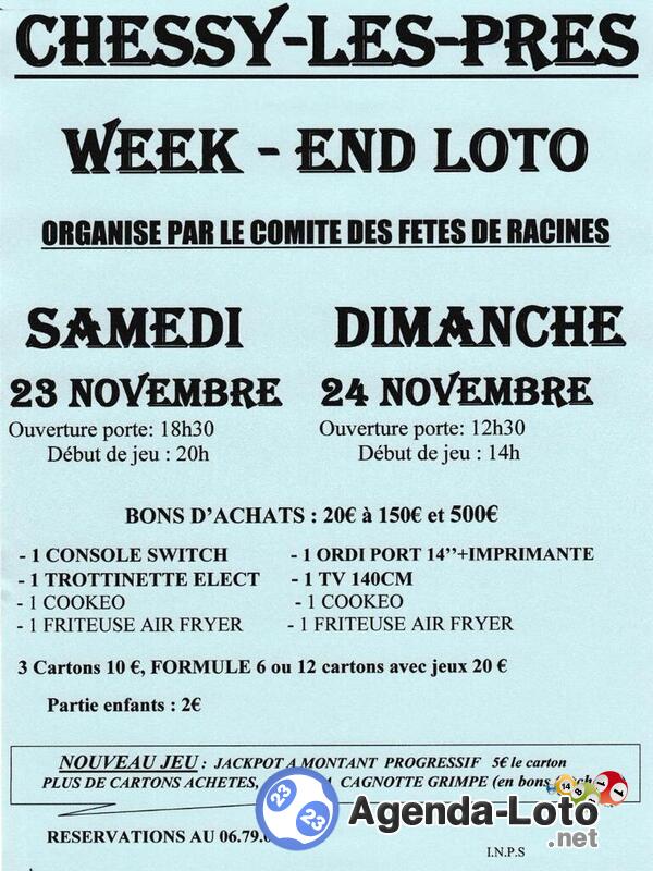 Loto du comite des fetes de racines