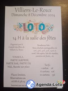 Photo du loto Loto du Comité des fêtes de Villiers-Le-Roux